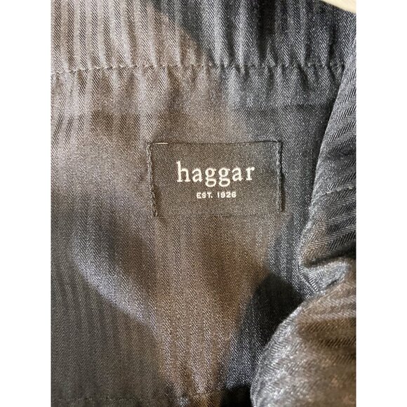 Haggar Mens Dress Pants Tan Classic Fit 38W 30L Flat Front Corpcore Classicore - Picture 4 of 7